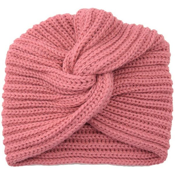 Women Warm Winter Knit Turban Cross Twist Wrap Cap