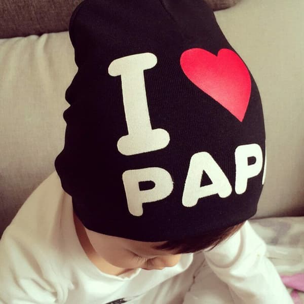 I Love PAPA Pattern Toddler Kids Baby Boys Girls Cotton Hat