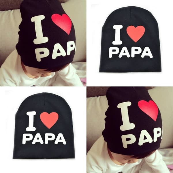 I Love PAPA Pattern Toddler Kids Baby Boys Girls Cotton Hat