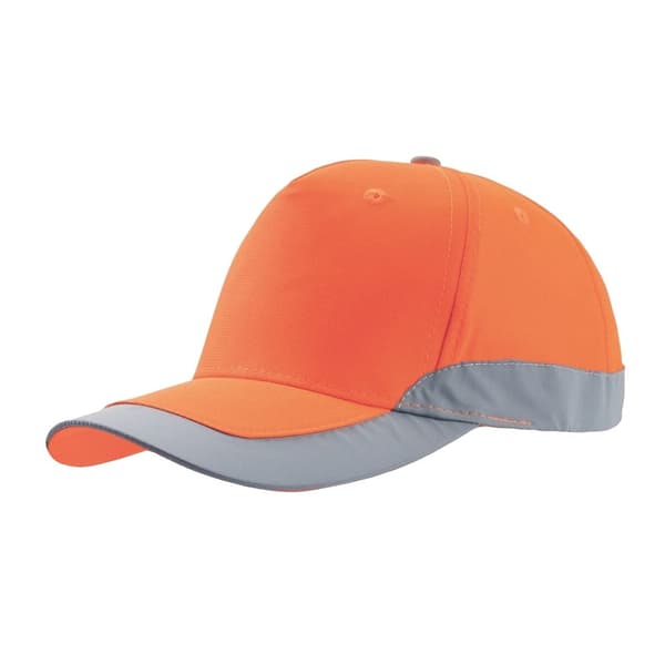 Atlantis Helpy 5 Panel Reflective Cap Safety Orange One Size