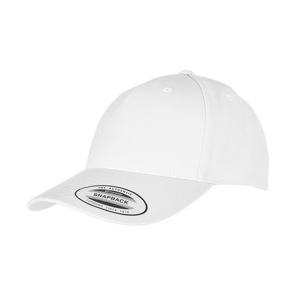 Yupoong Unisex Adult Flexfit 5 Panel Snapback Cap White One Size