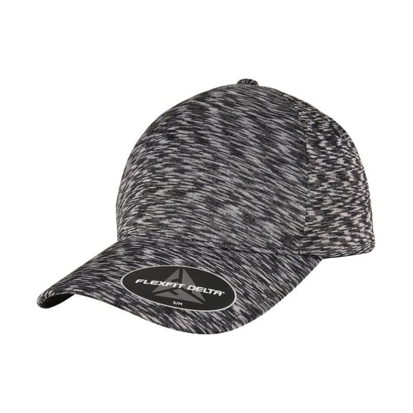 Flexfit Unisex Delta Unipanel Cap för vuxna Black Melange S-M