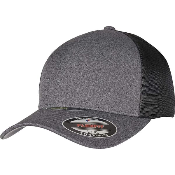 Yupoong Unisex Flexfit Trucker Cap för vuxna Dark Grey/Black L-XL