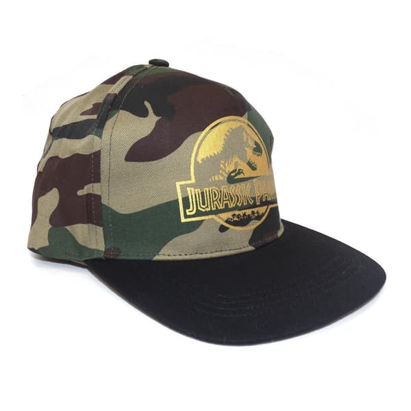 Jurassic Park Camo Logo Snapback Cap
