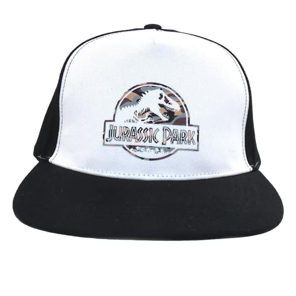 Jurassic Park Logo Snapback Cap White One Size