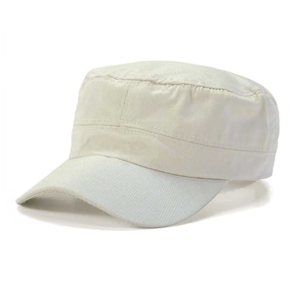 Beige Militarpin armeijat - litteä armeijan korkki