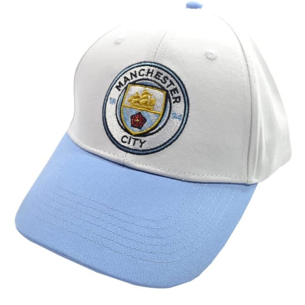 Manchester City FC Kontrast Baseball Cap Sky Blue/White One Size