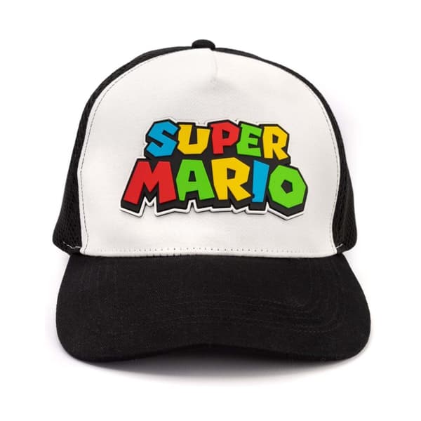Super Mario Snapback keps för pojkar Black/White One Size