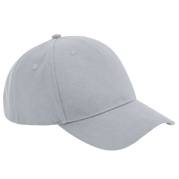 Beechfield Unisex Adult Organic Cotton 5 Panel Baseball Cap Light Grey One Size