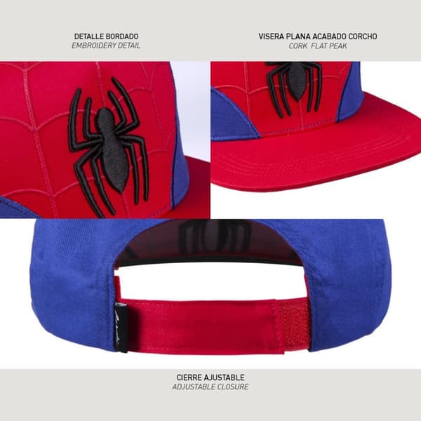 Keps spiderman 57-59 cm voksenstørrelse 14+ år flat cap avengers