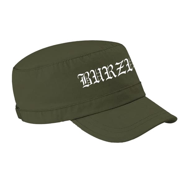 Burzum Logo Peaked Army Cap Olive Green One Size