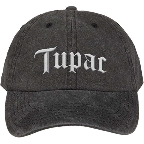 Tupac Shakur Unisex vuxen gotisk logotyp baseballkeps Charcoal Grey One Size
