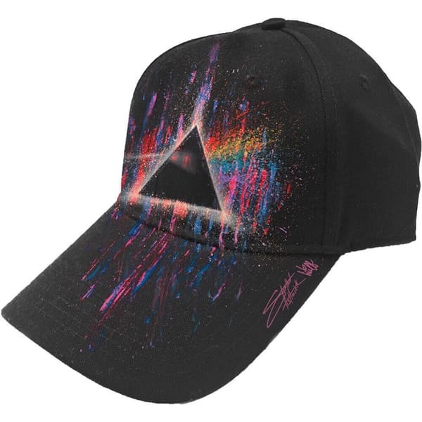 Pink Floyd Unisex Adult Dark Side Of The Moon Paint Splatter Baseball Cap Black One Size