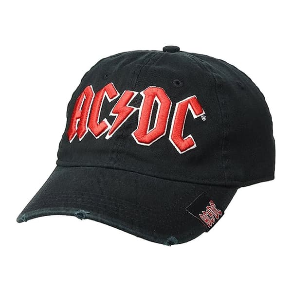 AC/DC Unisex baseballkasket med voksenlogo Black/Red One Size