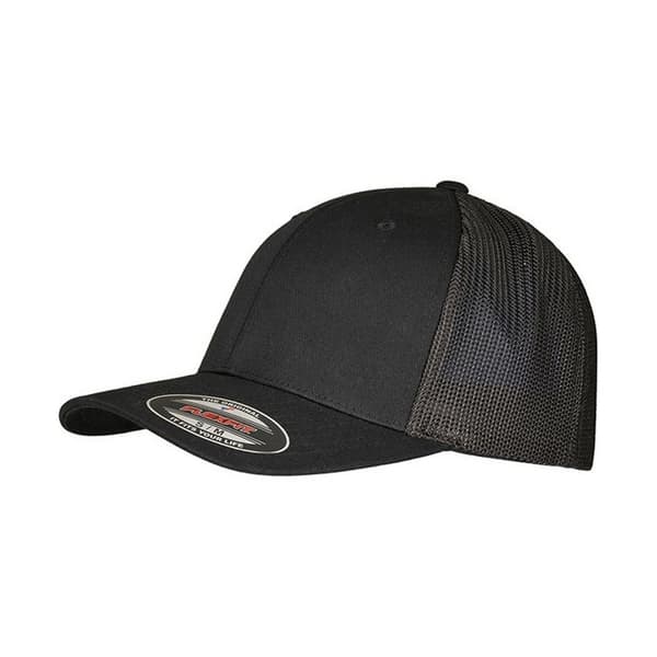 Flexfit Unisex Adult Mesh Recycled Trucker Cap Black One Size