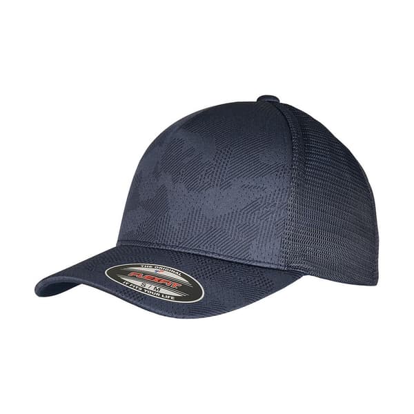 Flexfit Unisex Camo Jacquard Cap för vuxna Navy One Size