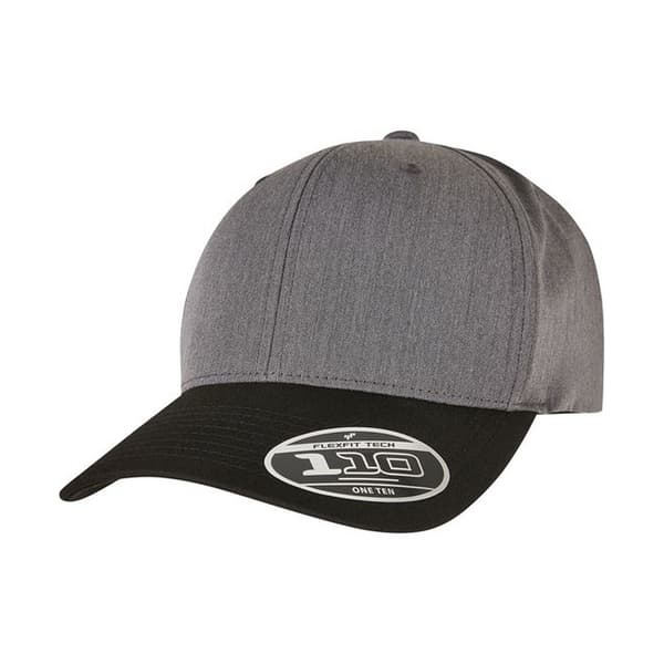 Flexfit Unisex Adult 110 Contrast Melange Cap Dark Grey/Black One Size
