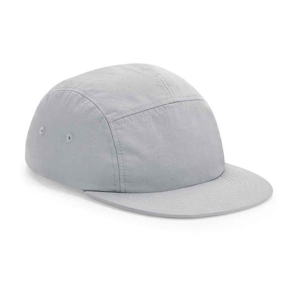 Beechfield 5 Panel Camper Cap Light Grey One Size