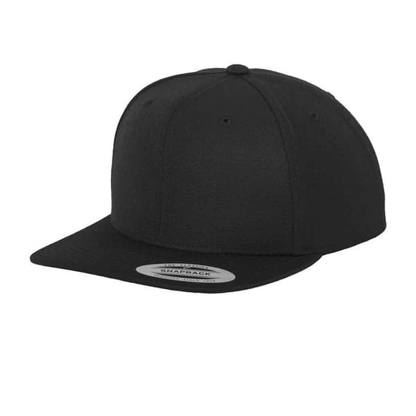 Flexfit Mens Classic Snapback Cap Black/Black One Size