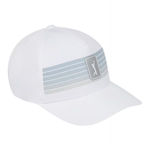 PGA Tour Golf Mens Striped keps Bright White One Size