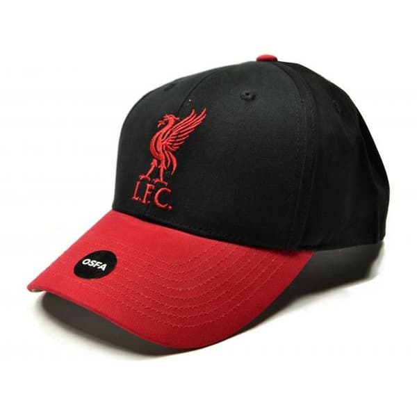 Liverpool FC Unisex voksen tofarvet baseball cap Black/Red One Size