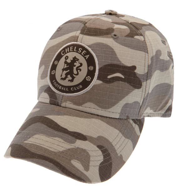 Chelsea FC Camo Baseball Cap Khaki Green One Size