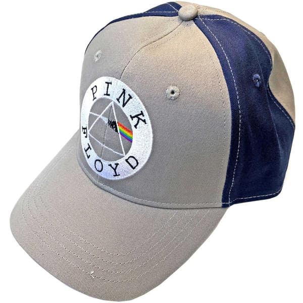 Pink Floyd Unisex voksen baseballkasket med cirkellogo til voksne Grey/Navy Blue One Size