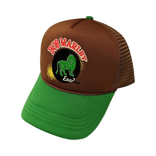 Bob Marley Unisex Adult Exodus Lion Mesh Back Cap Brown/Green One Size