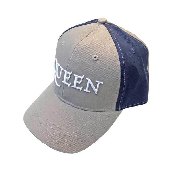 Queen Unisex Adult Two Tone Logo Baseball Cap Grey/Navy Blue One Size