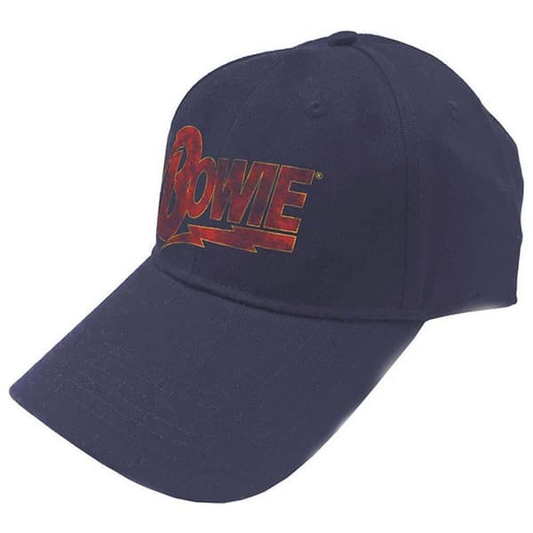 David Bowie Unisex Vuxen Flash Logo Basebollkeps Navy Blue/Red One Size