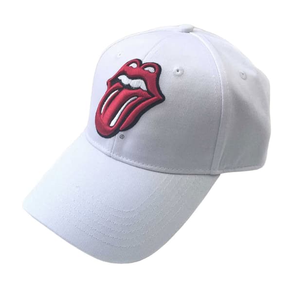 The Rolling Stones Unisex Adult Logo Baseball Cap White One Size