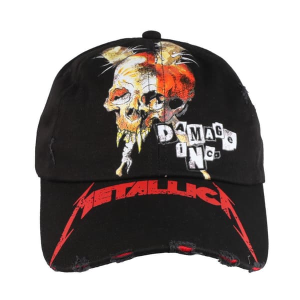 Metallica Damage Inc Distressed Cap Black/Red/White One Size