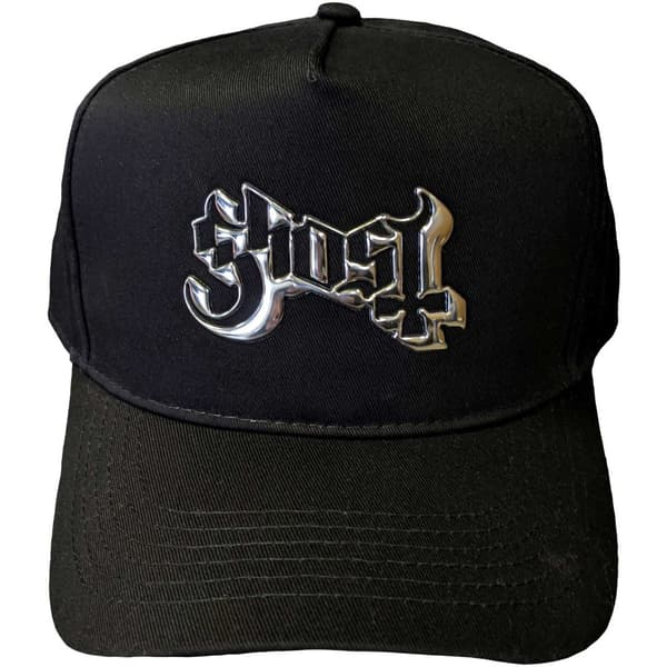 Ghost Unisex Adult Logo Baseball Cap Black/Sonic Silver One Size