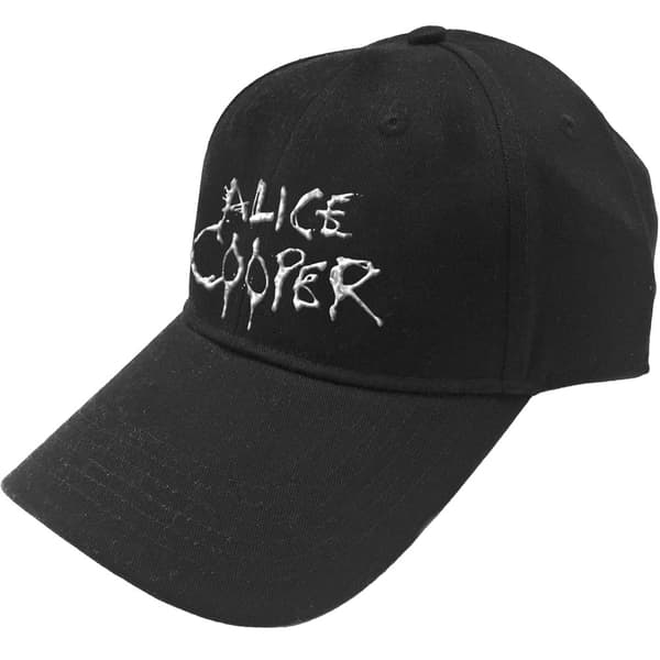 Alice Cooper Unisex Basebollkeps med Dripping-logotyp för vuxna Black/Sonic Silver One Size