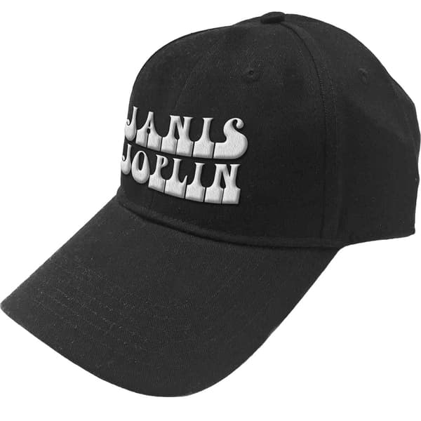 Janis Joplin Unisex Adult Logo Baseball Cap Black/White One Size