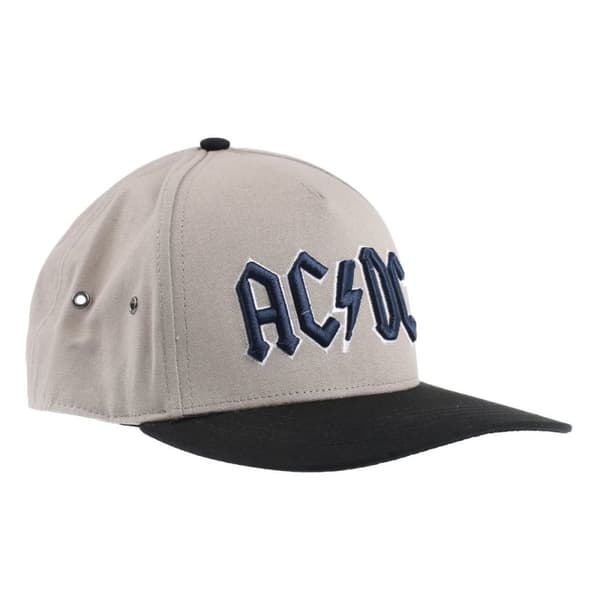 AC/DC Unisex Vuxen Snapback-keps med logotyp Black/Sand/Navy One Size