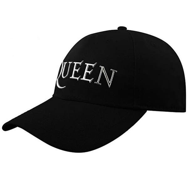 Queen Unisex vuxen logotyp baseballkeps Black/Sonic Silver One Size
