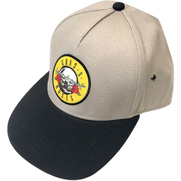 Guns N Roses Unisex vuxen Snapback-keps med cirkelformad logotyp Black/Sand One Size