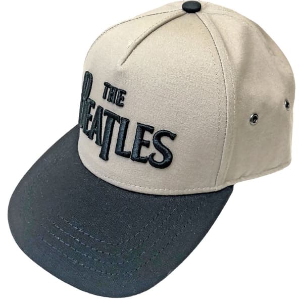 The Beatles Unisex vuxen Drop T-logotyp Snapback keps Black/Sand One Size