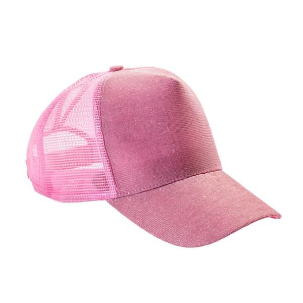 Result Headwear Unisex Adult New York Sparkle Trucker Cap Baby Pink One Size