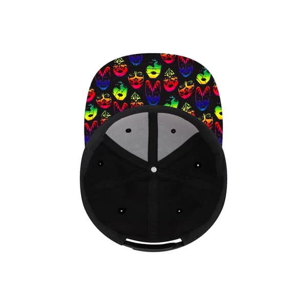 Kiss Unisex Adult Neon Faces Snapback Cap