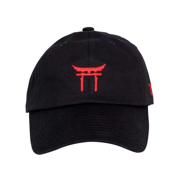 Tokyo Time Unisex Adult Temple Baseball Cap Black/Red One Size