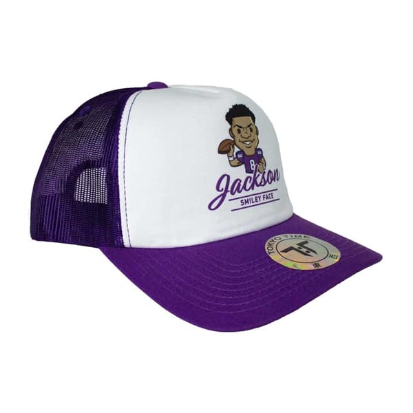 Tokyo Time Unisex Adult Lamar Jackson NFLPA Mesh Back Trucker Cap