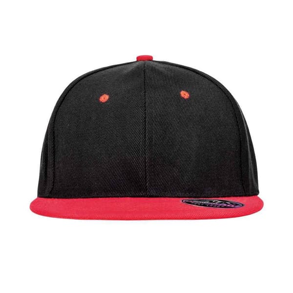 Result Headwear Unisex Adult Bronx Contrast Snapback Cap Black/Red One Size