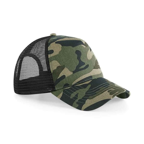 Beechfield Unisex vuxen Camo Snapback Trucker keps