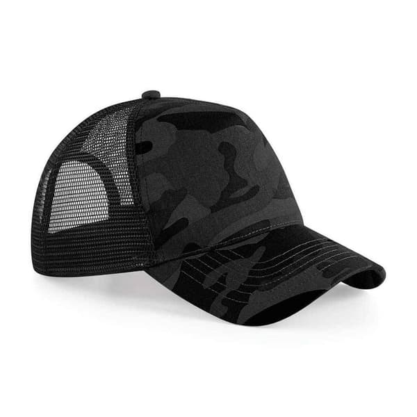 Beechfield Unisex vuxen Camo Snapback Trucker keps Midnight One Size