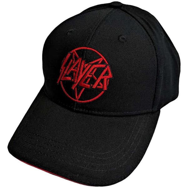 Slayer Pentagram Logo Baseball Cap Black/Red One Size