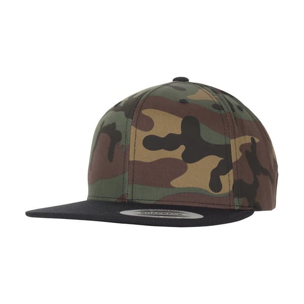Yupoong Unisex Classic Camo Snapback-keps för vuxna Green Camo/Black One Size