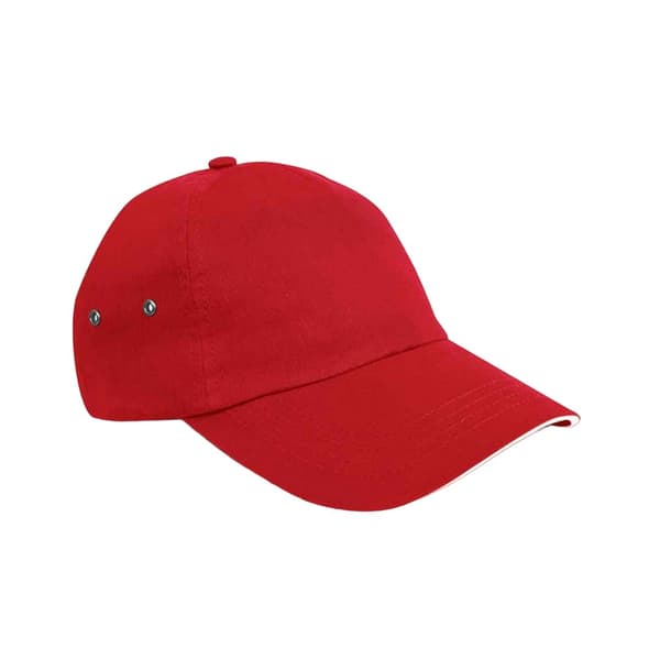 Result Headwear Unisex Adult 5 Panel Cotton Cap Red One Size