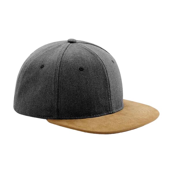 Beechfield Basebollkeps i mocka Vintage Black One Size